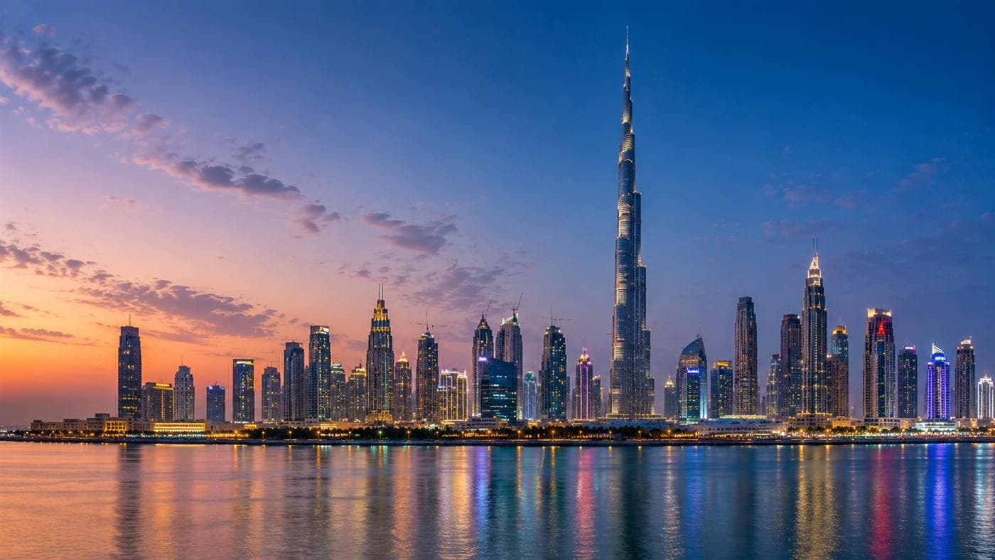 Dubai, UAE skyline